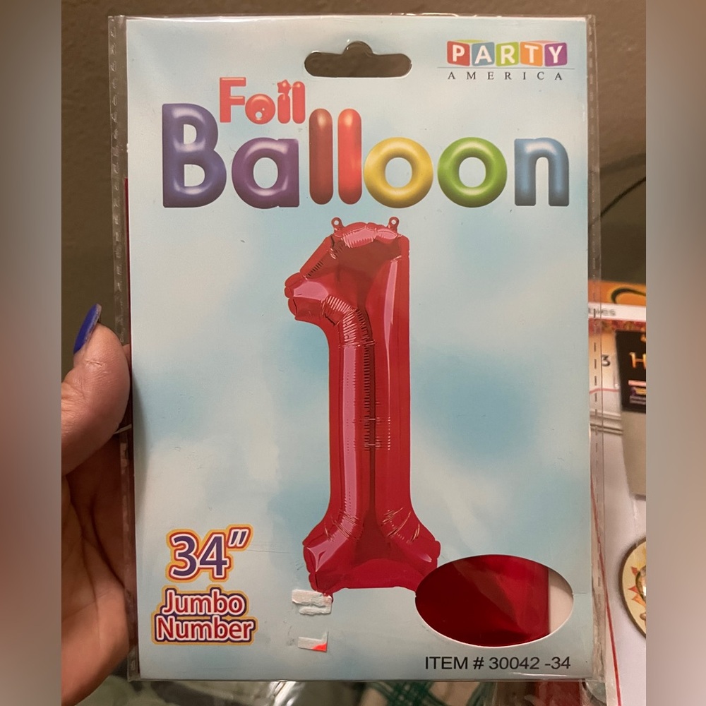 Red Foil Balloon - Number 1
